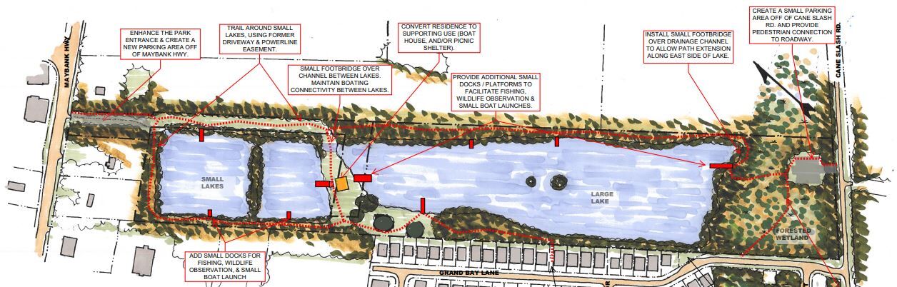 Site plan for proposed John Island park